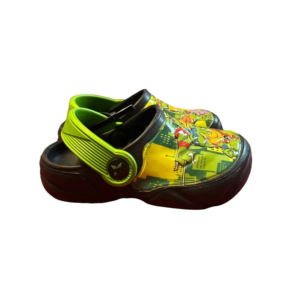 Kids Teenage Mutant Ninja Turtles Slip On Mules‎ Colorful Size 5-6 NWOT